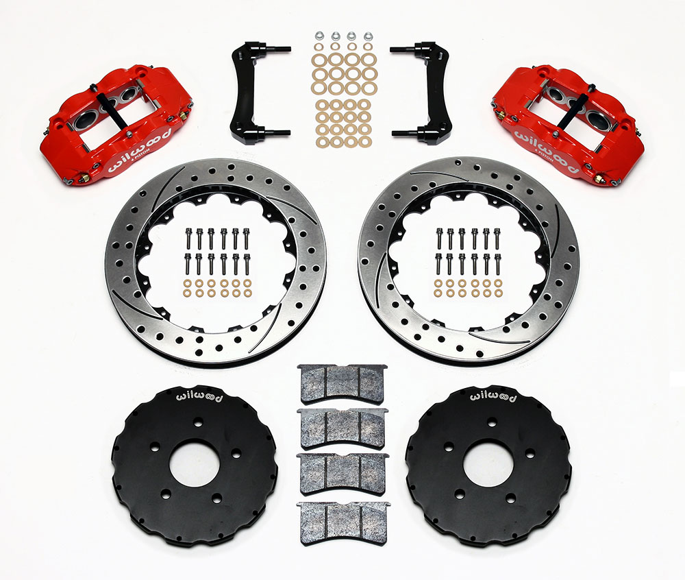 Wilwood Narrow Superlite R Big Brake Front Brake Kit Red Calipers