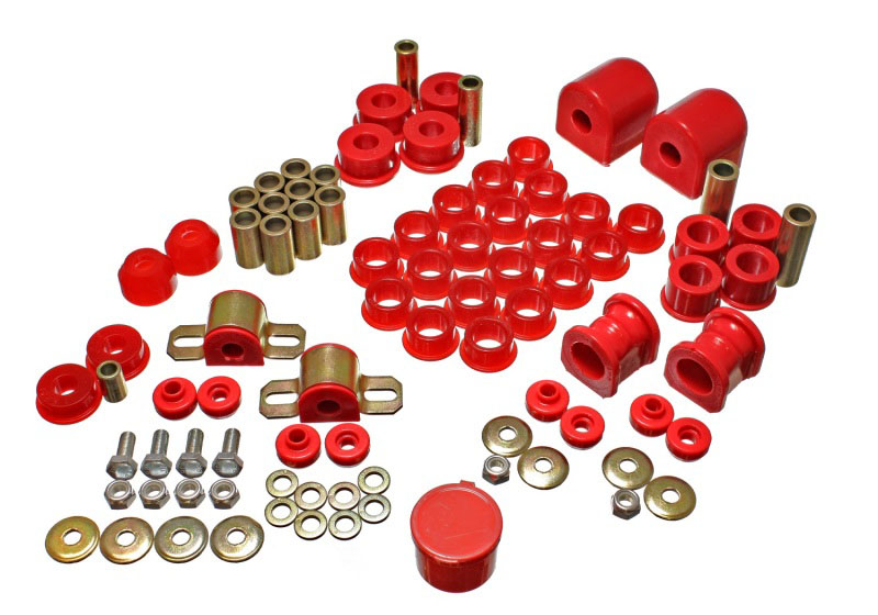 Energy Suspension 7.18104r | 91-94 Nissan Sentra/NX1600/2000 Red Hyper-Flex Master Bushing Set; 1991-1994