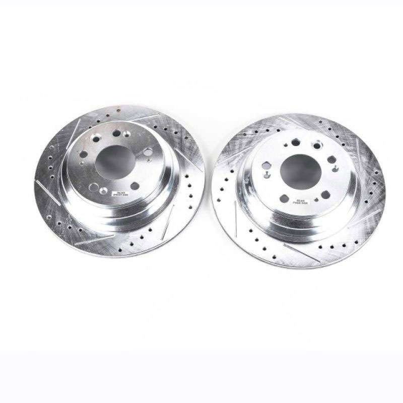 PowerStop jbr1142xpr | Power Stop 05-12 Acura RL Rear Evolution Drilled & Slotted Rotors - Pair; 2005-2012