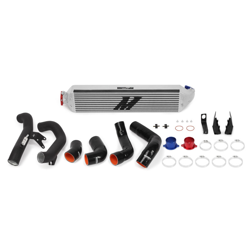 Mishimoto mmint-civ-16kslwbk | 2016+ Honda Civic 1.5T / 2017+ Honda Civic Si Silver Intercooler Kit w/Black Pipes; 2017-2020