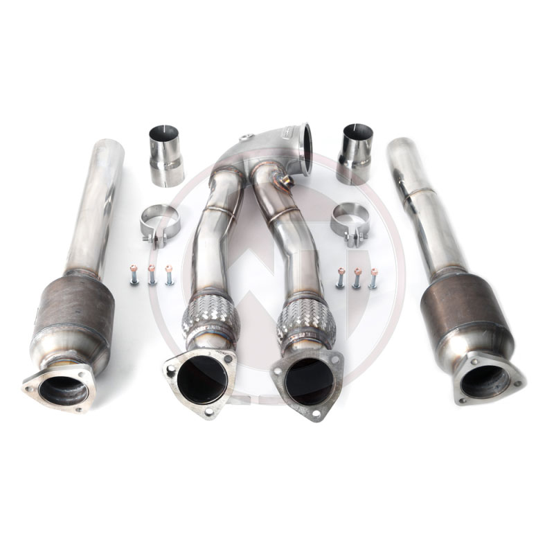 Wagner Tuning 500001028.kat | Audi TTRS 8S/RS3 8V SS304 Downpipe Kit w/Catted Pipes