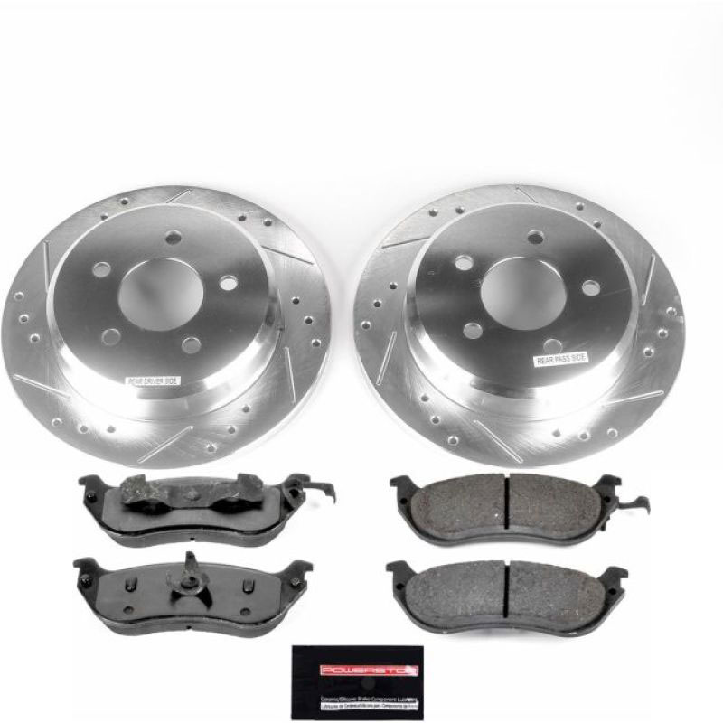 PowerStop k2984-36 | Power Stop 96-02 Ford Crown Victoria Rear Z36 Truck & Tow Brake Kit; 1996-2002