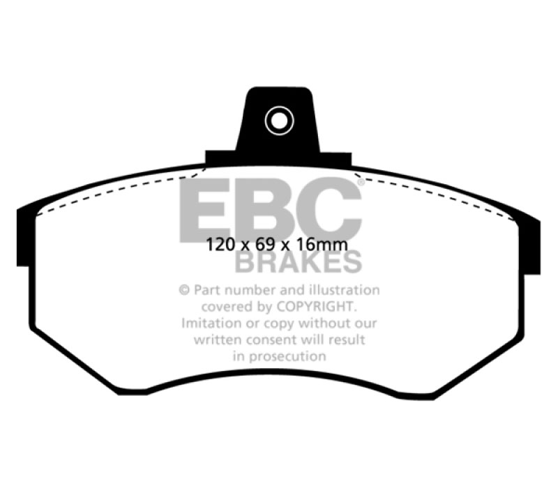 EBC dp2369/2 | 84-87 Audi 4000 1.8 Greenstuff Front Brake Pads; 1984-1987