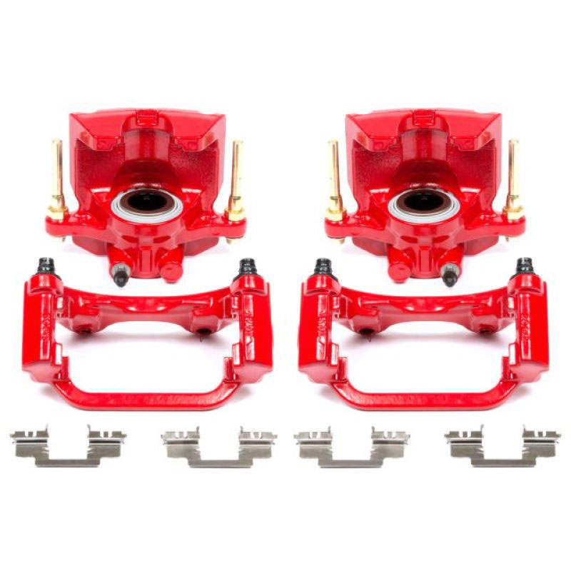 PowerStop s5030 | Power Stop 07-16 Cadillac Escalade Rear Red Calipers w/Brackets - Pair; 2007-2016