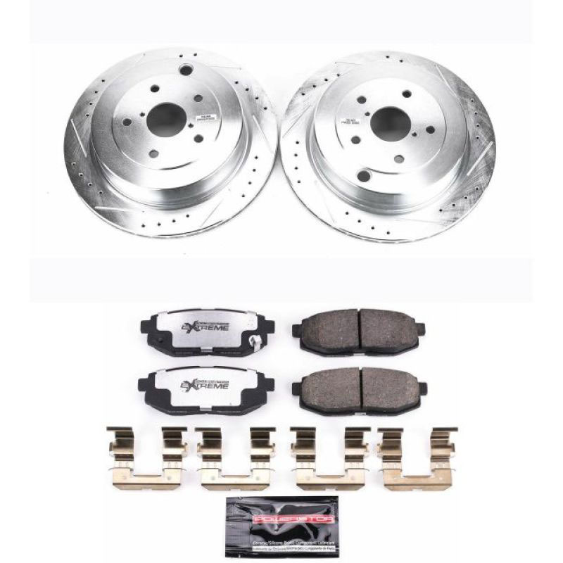 PowerStop k4645-26 | Power Stop 06-07 Subaru B9 Tribeca Rear Z26 Street Warrior Brake Kit; 2006-2007