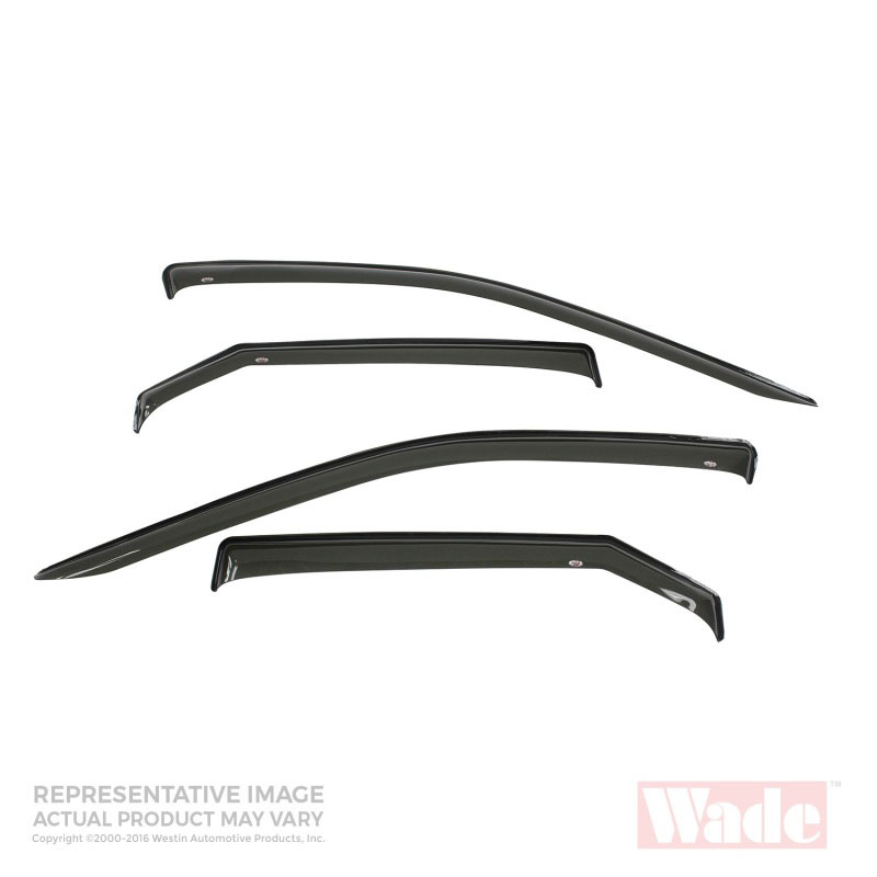 Westin 72-35406 | 2001-2010 Chrysler PT Cruiser Wade Slim Wind Deflector 4pc - Smoke; 2001-2010