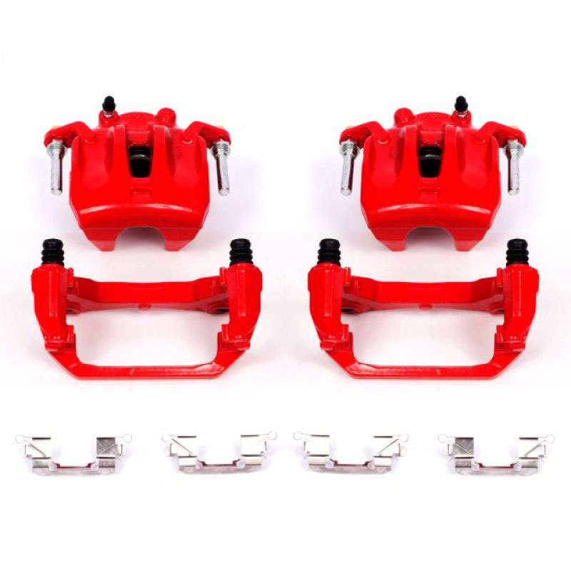 PowerStop s2880 | Power Stop 03-07 Nissan Murano Front Red Calipers w/Brackets - Pair; 2003-2007