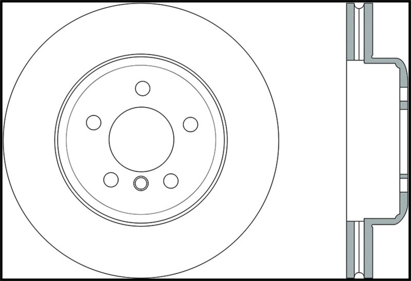 Stoptech 126.34124SL | StopTech BMW 640i xDrive Sport Slotted Brake Rotor, Front Left; 2014-2015