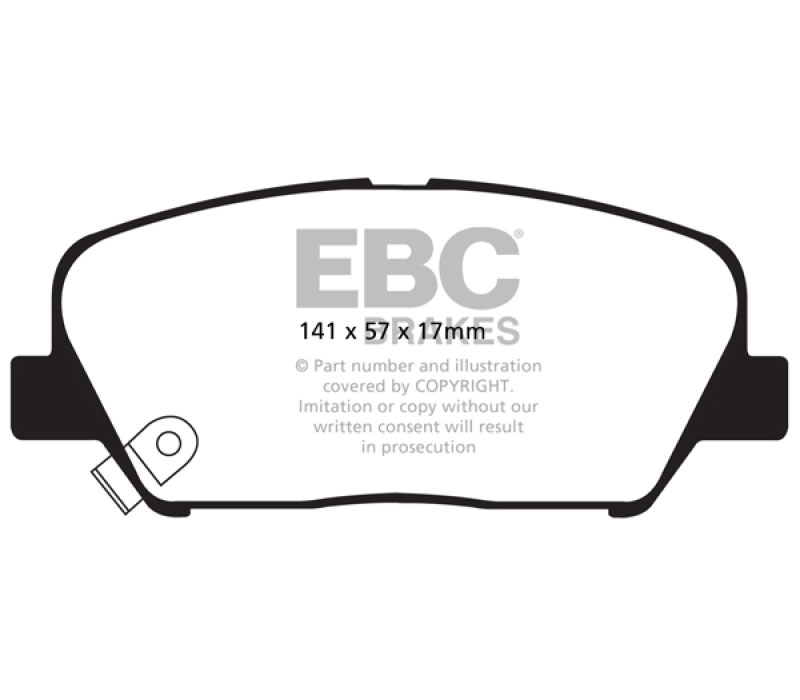 EBC dp41856r | 09+ Hyundai Genesis Coupe 2.0 Turbo Yellowstuff Front Brake Pads; 2009-2023