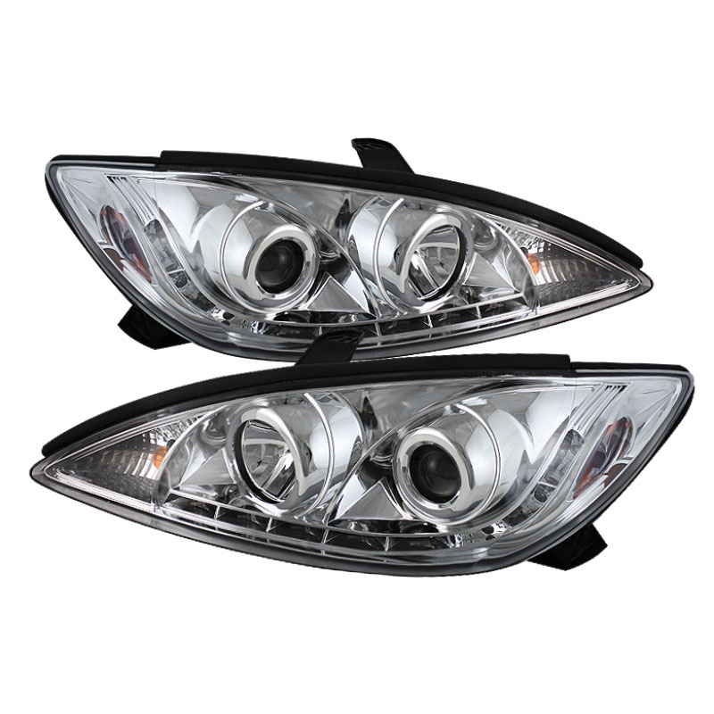 SPYDER 5042781 | Spyder Toyota Camry DRL LED Projector Headlights - Chrome - (PRO-YD-TCAM02-DRL-C); 2002-2006