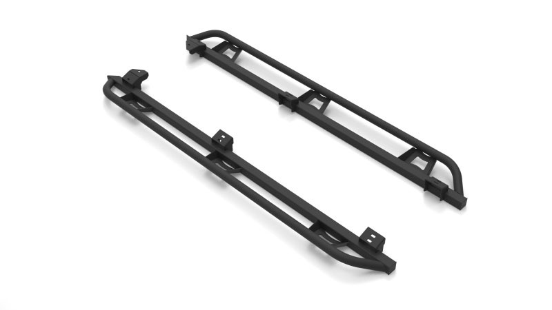 N-Fab tst16cc-tx | Trail Slider Steps 16-20 Toyota Tacoma Crew Cab All Beds - SRW - Textured Black; 2016-2020