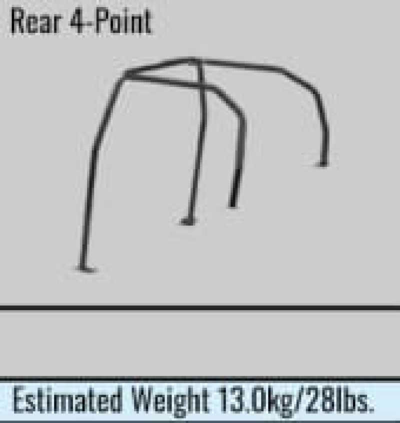 Cusco 666 270 a20 | Safety 21 4-Passenger REAR 4-Point BLK Roll Cage Subaru WRX GDA 01-07 (S/O/No Cancel); 2001-2007