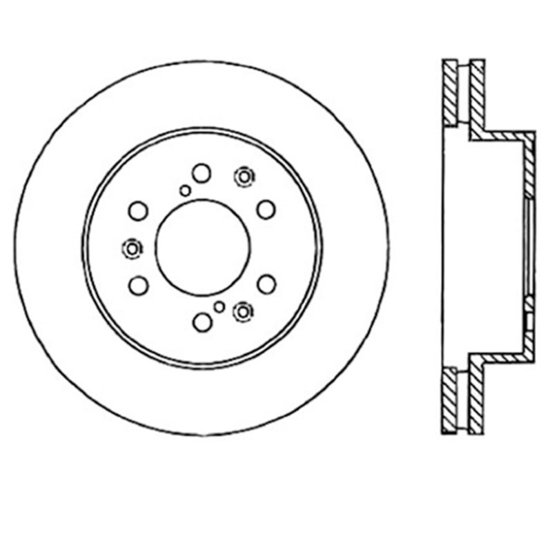 Stoptech 127.66057R | StopTech Chevrolet Suburban Sport Drilled/Slotted Rotor, Front Right; 2015-2017