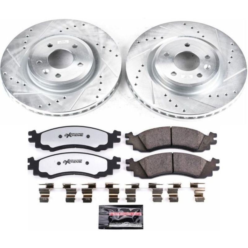 PowerStop k5507-36 | Power Stop 2010 Ford Taurus Front Z36 Truck & Tow Brake Kit; 2010-2010