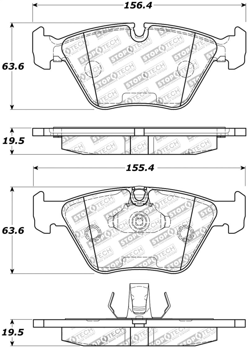 Stoptech 308.09460 | StopTech Street Brake Pads BMW X3, Front; 2004-2010