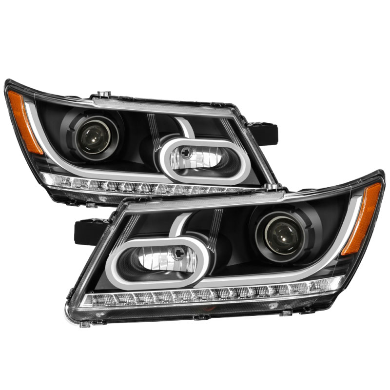 SPYDER 9036620 | xTune Dodge Journey 2009-2014 Light Bar DRL Projector - Black PRO-JH-DJ09-LBBRL-BK; 2009-2014