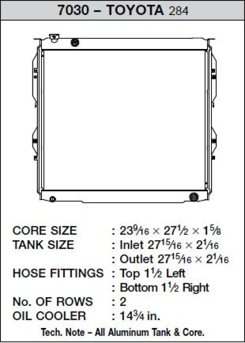 CSF 7030 | 99-06 Toyota Tundra Radiator; 1999-2006