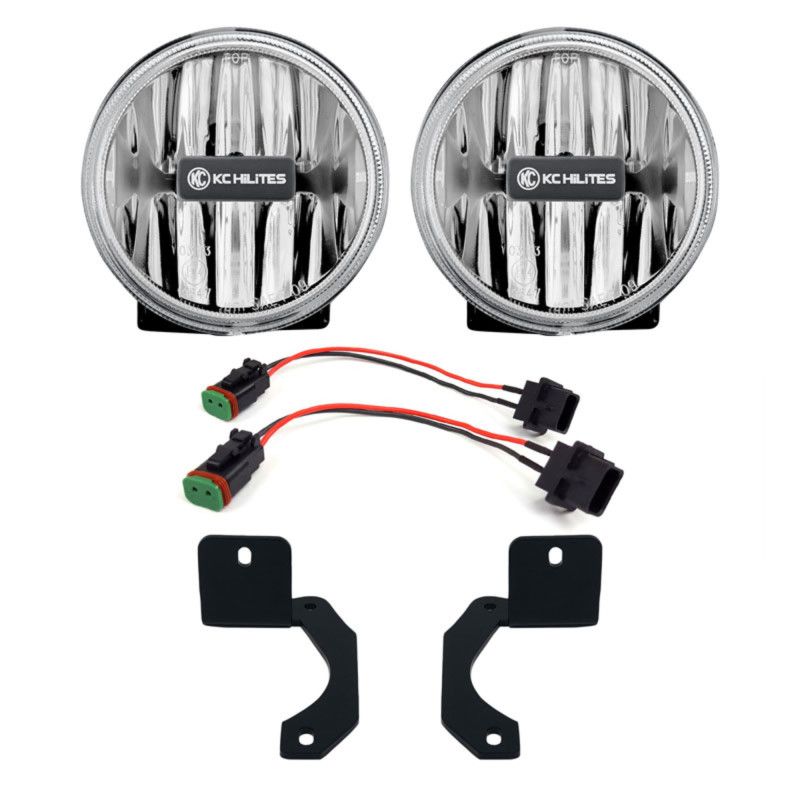 KC HiLiTES 504 | 18-23 Jeep JL/JT 4in. Gravity G4 LED Light 10w SAE/ECE Clear Fog Beam (Pair Pack System); 2018-2023