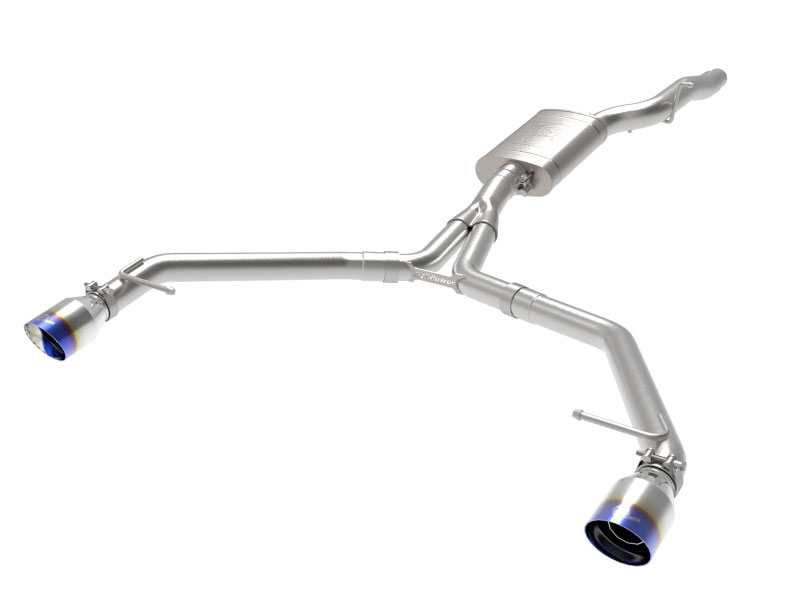 aFe 49-36437-l | afe MACH Force-Xp 13-16 Audi Allroad L4 SS Axle-Back Exhaust w/ Blue Flame Tips; 2013-2016