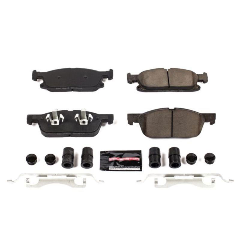 PowerStop z23-1818 | Power Stop 15-19 Ford Edge Front Z23 Evolution Sport Brake Pads w/Hardware; 2015-2019