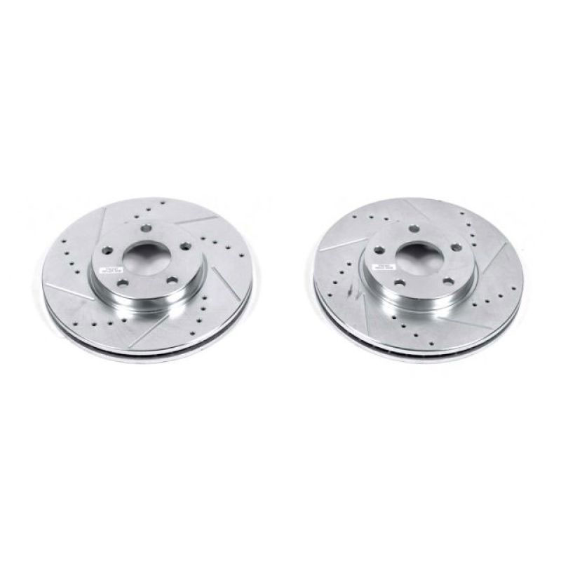 PowerStop ar85132xpr | Power Stop 10-13 Ford Transit Connect Front Evolution Drilled & Slotted Rotors - Pair; 2010-2013