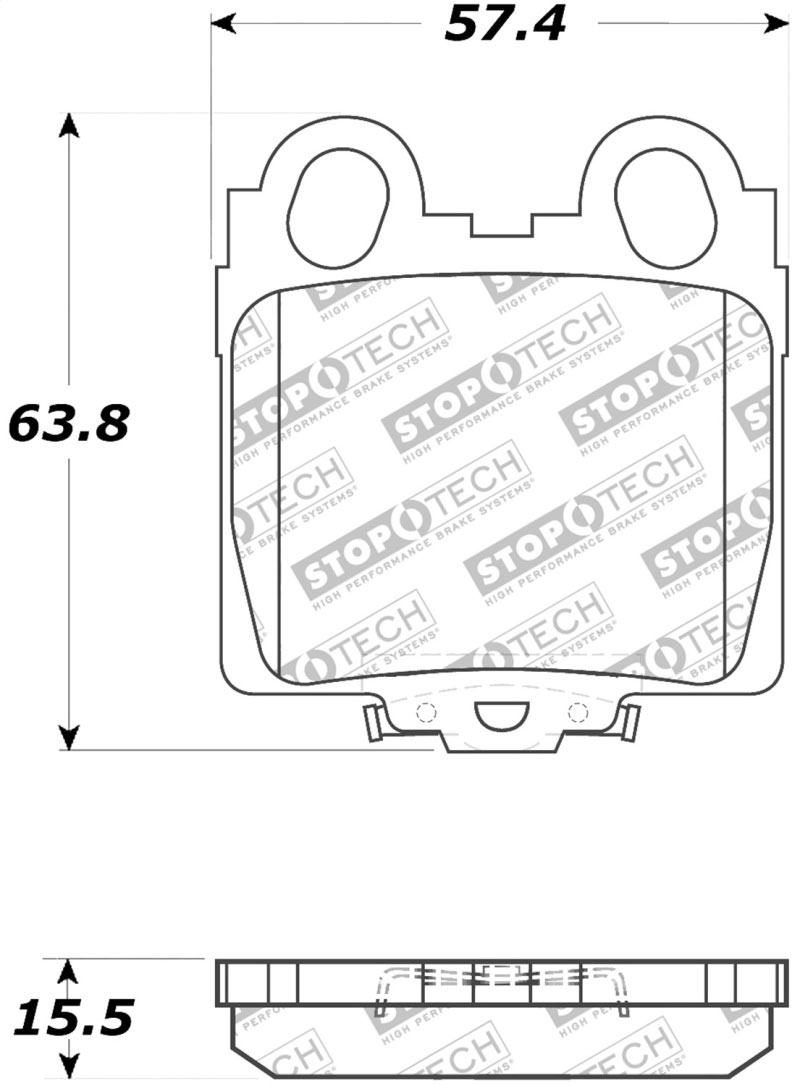 Stoptech 309.07710 | StopTech Sport Brake Pads Lexus IS300, Rear; 2001-2005