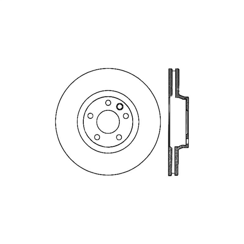 Stoptech 125.33091CRY | StopTech Porsche Cayenne Cryostop Premium High Carbon Rotor, Front Right; 2003-2017