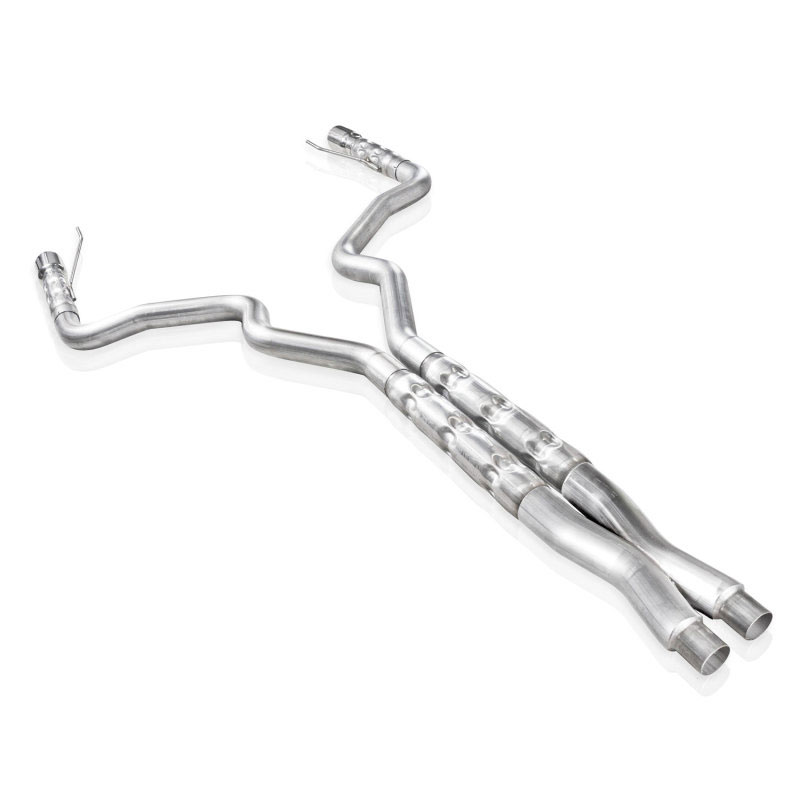 Stainless Works M15CBX-LMF | Ford Mustang GT Exhaust: 3 inch Chambered Round Catback With Factory Connect X-Pipe and 3-inch Muffler Core; 2015-2016