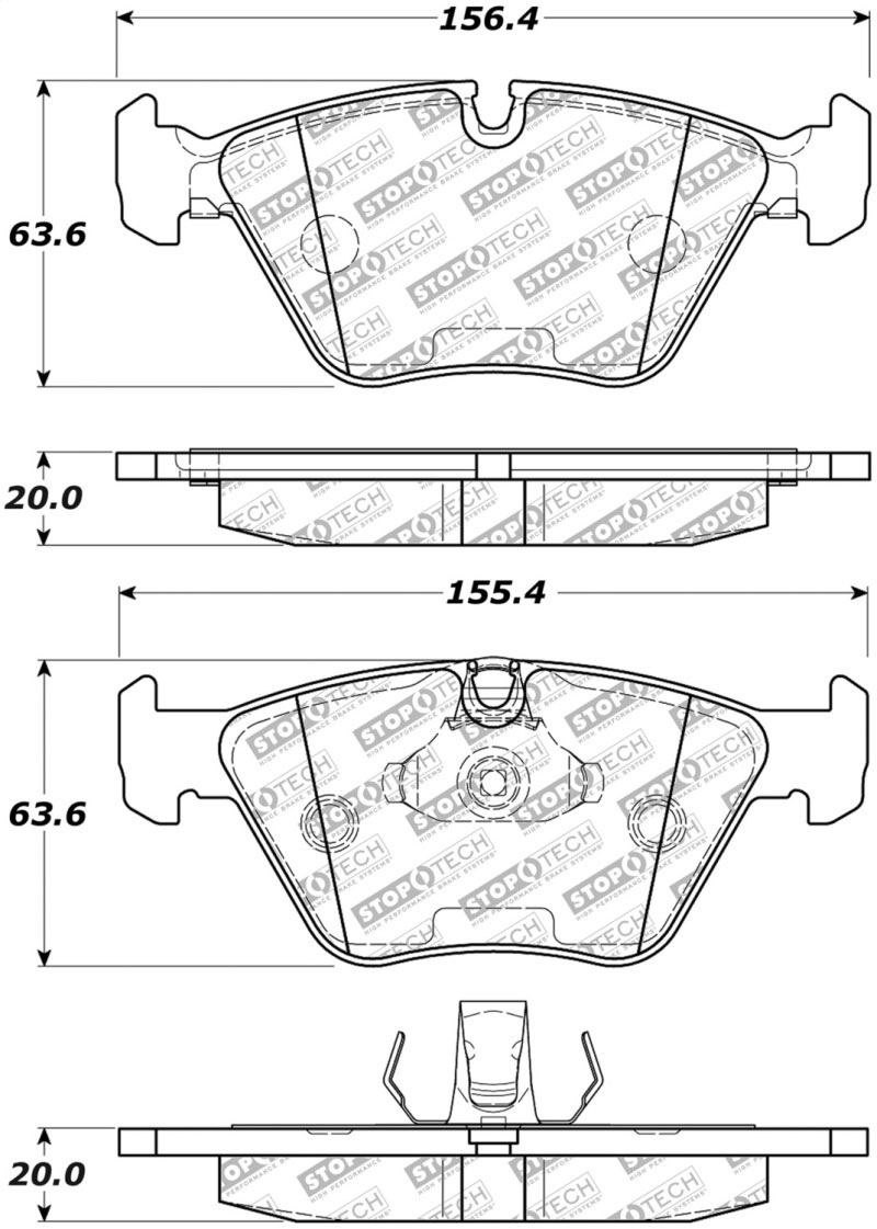 Stoptech 305.09460 | StopTech Street Select Brake Pads BMW X3, Front; 2004-2010