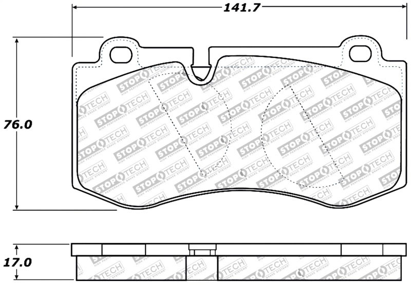 Stoptech 309.12230 | StopTech Sport Brake Pads Mercedes-Benz CL550 Except AMG Sport Pkg, Front; 2010-2014