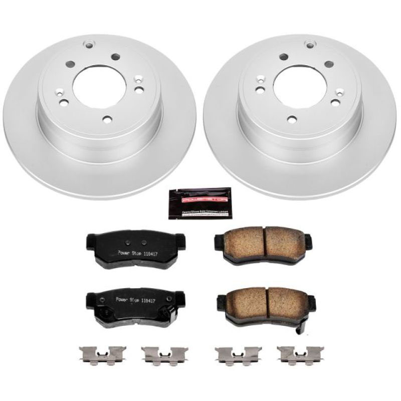 PowerStop crk5211 | Power Stop 06-08 Hyundai Sonata Rear Z17 Evolution Geomet Coated Brake Kit; 2006-2008