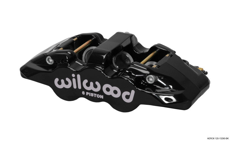 Wilwood 120-13290-bk | Caliper-Aero6-L/H - Black 1.62/1.12/1.12in Pistons 1.25in Disc