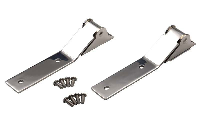 Kentrol 30442 | 87-95 Jeep Wrangler YJ Tailgate Hinge Pair - Polished Silver; 1987-1995