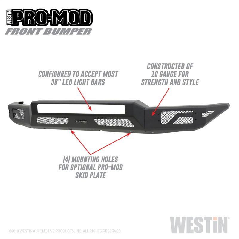 Westin 58-41035 | 14-21 Toyota Tundra Pro-Mod Front Bumper - Tex. Blk; 2014-2021