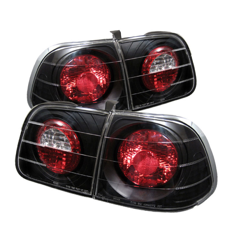 SPYDER 5005076 | Spyder Honda Civic 4Dr Altezza Tail Lights - Black - (ALT-YD-HC99-4D-BK); 1999-2000