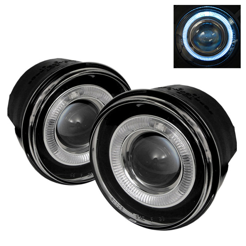 SPYDER 5021472 | Spyder Jeep Grand Cherokee Halo Projector Fog Lights - Clear - (FL-P-JGC05-HL); 2005-2009