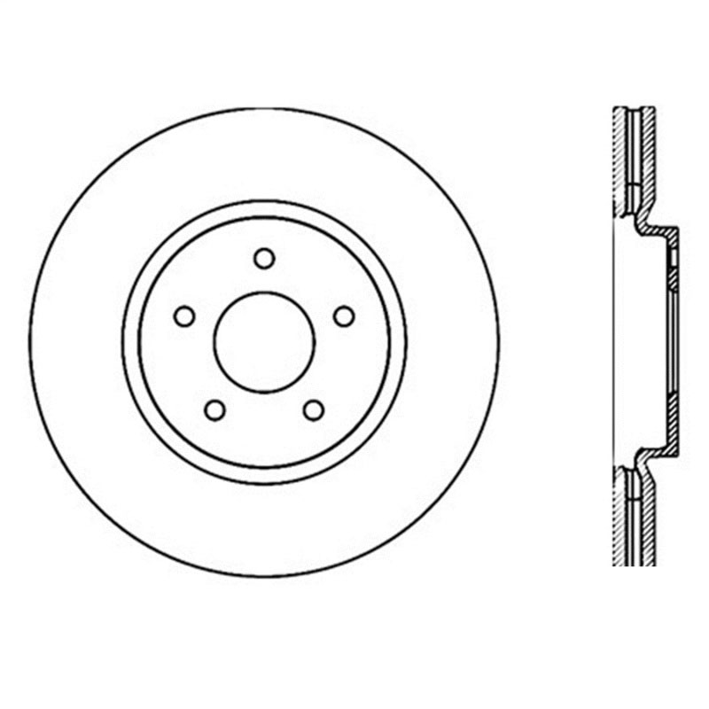 Stoptech 127.42100L | StopTech Nissan 370Z Sport Drilled/Slotted Rotor, Front Left; 2009-2017