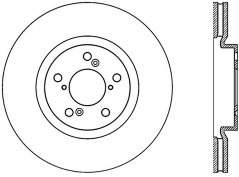 Stoptech 120.40071CRY | StopTech Honda Pilot Premium Cryostop Rotor, Front; 2009-2015