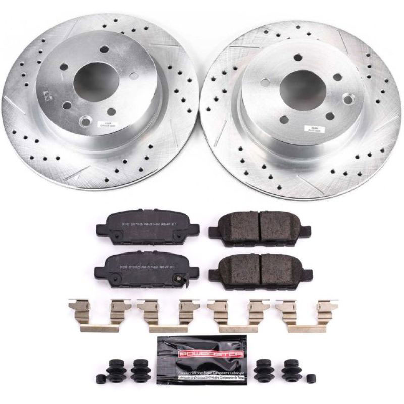 PowerStop k8062 | Power Stop 18-19 Nissan 370Z Rear Z23 Evolution Sport Brake Kit; 2018-2022