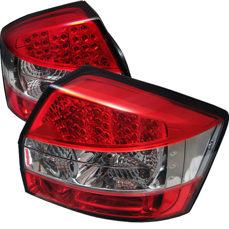 SPYDER 5000040 | Spyder Audi A4 LED Tail Lights - Red Clear - (ALT-YD-AA402-LED-RC); 2002-2005