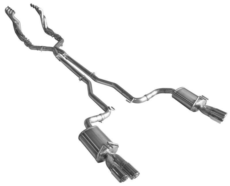 American Racing Headers CHSS-14200300FSWC | Chevy SS Full System With Cats: 2in x 3in Header, 3in X-Pipe, 3in Connection Pipes With Cats, Dual-Tip Mufflers; 2014-2017