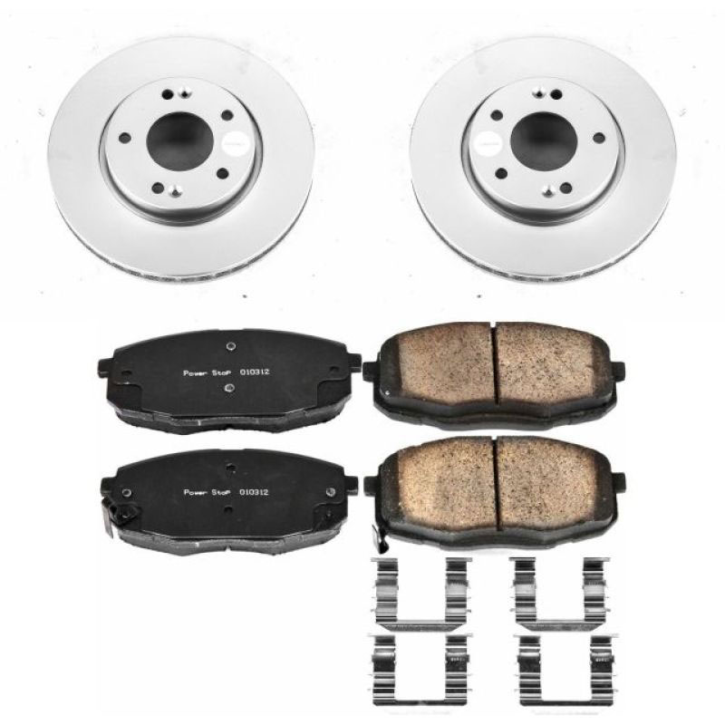 PowerStop crk5911 | Power Stop 10-13 Kia Forte Front Z17 Evolution Geomet Coated Brake Kit; 2010-2013