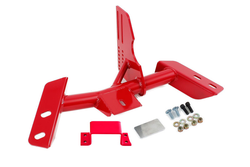 BMR Suspension TCC015R | BMR Torque Arm Relocation Cross-Member T5 Manual Camaro V8 Red; 1984-1992