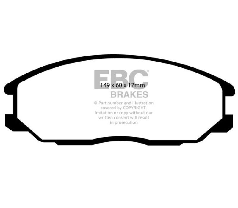 EBC dp61332 | 01-06 Hyundai Santa Fe 2.4 Greenstuff Front Brake Pads; 2001-2006