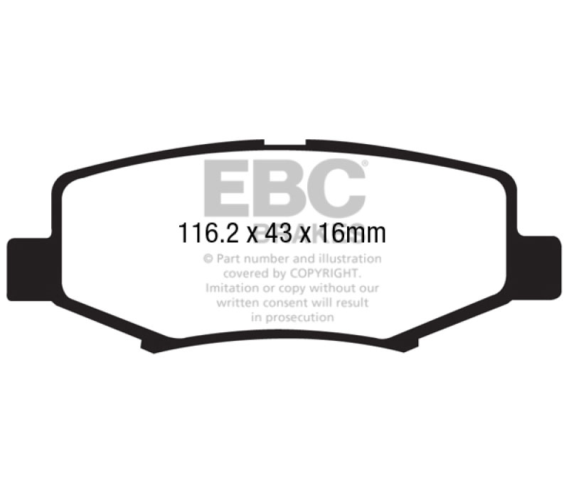 EBC ud1274 | 06-11 Dodge Nitro 3.7 Ultimax2 Rear Brake Pads; 2006-2011