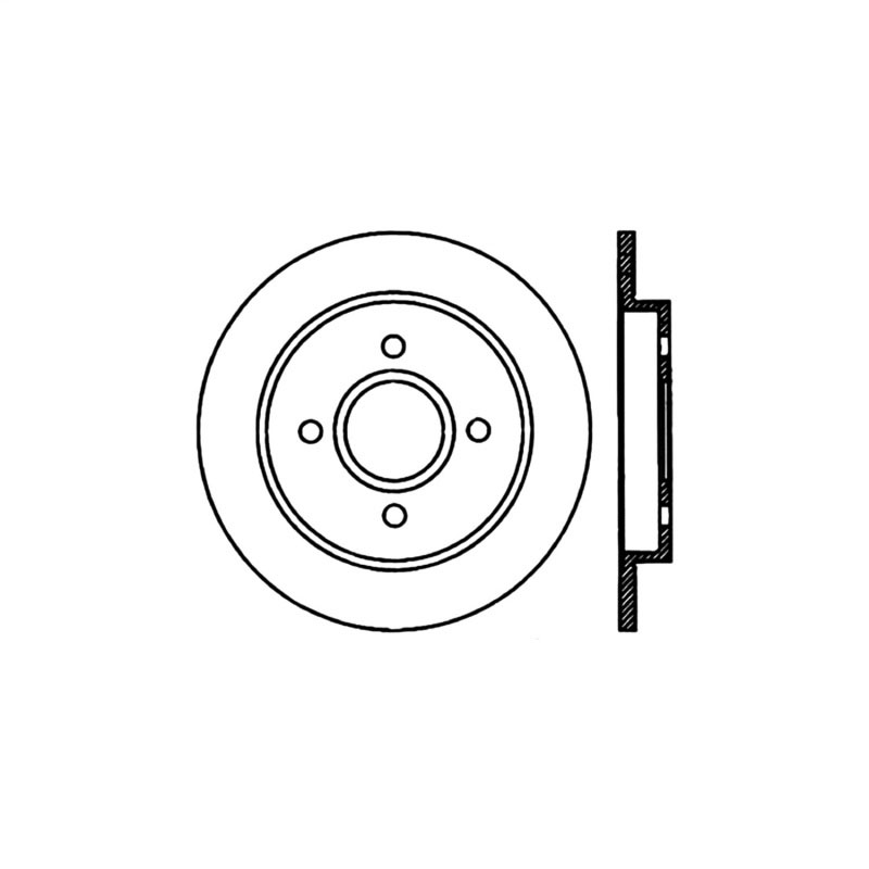 Stoptech 125.61070CRY | StopTech Ford Fiesta Cryostop Premium High Carbon Rotor, Rear; 2014-2017