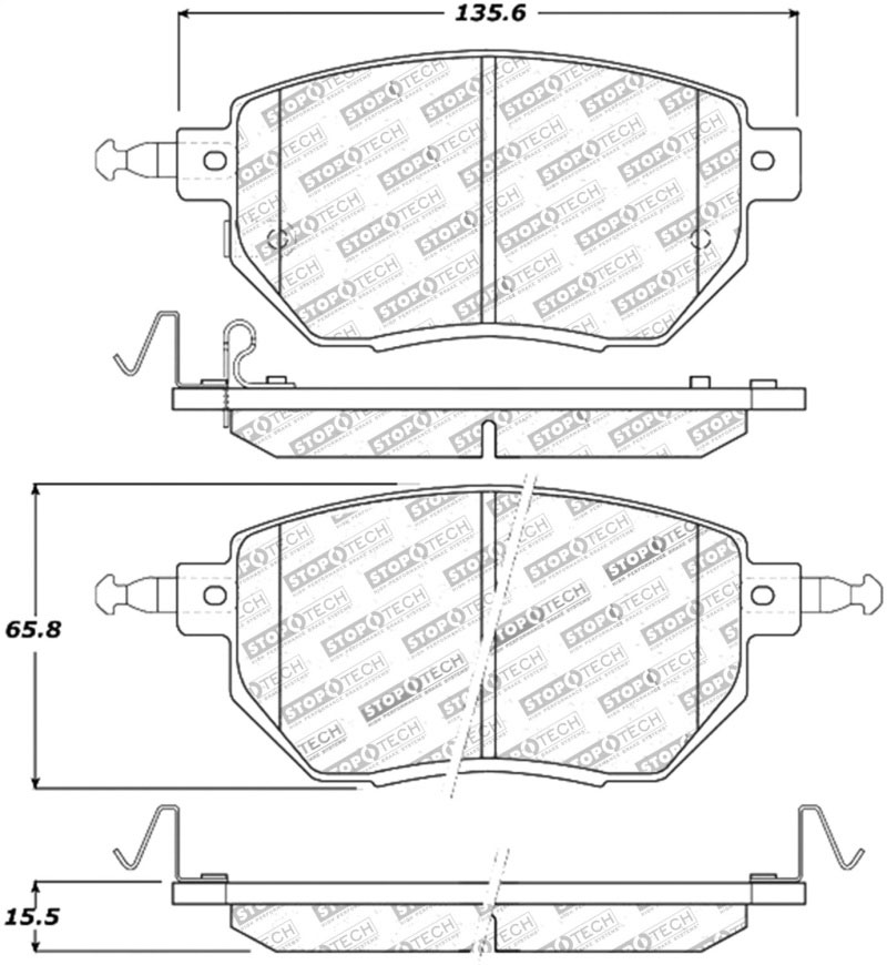 Stoptech 309.09690 | StopTech Sport Brake Pads Nissan Maxima, Front; 2004-2008