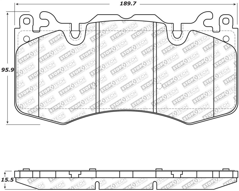 Stoptech 305.14120 | StopTech Street Select Brake Pads Volvo XC60 To Chassis 789937, Front; 2016-2016