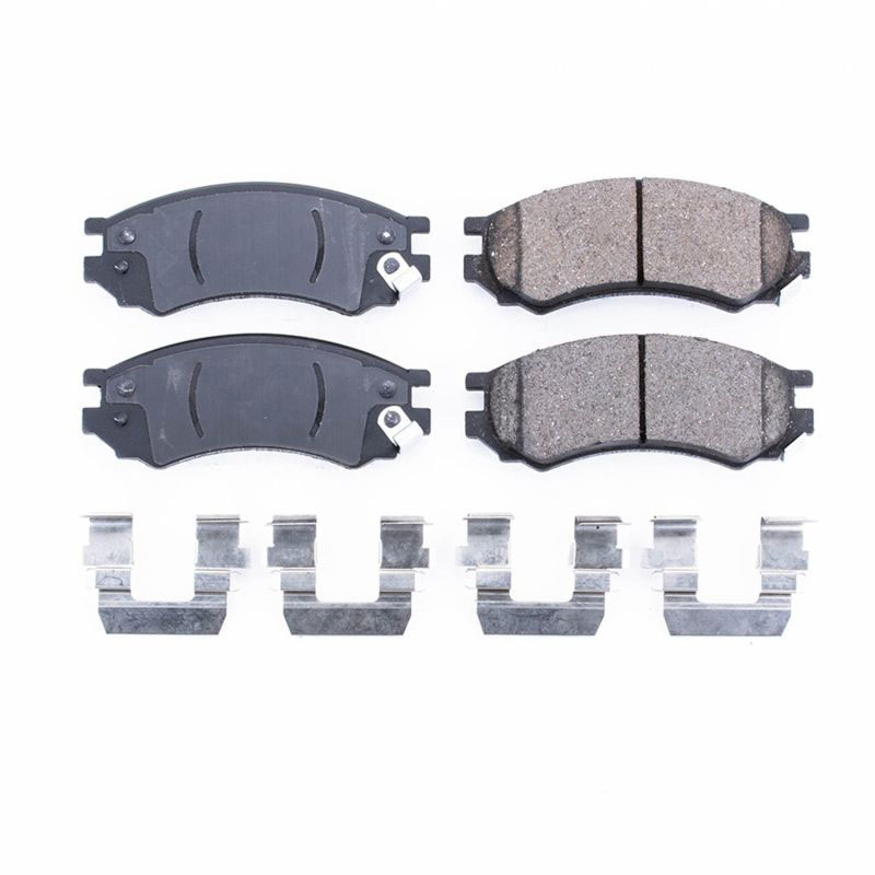 PowerStop 17507 | Power Stop 91-92 Saturn SC Front Z17 Evolution Ceramic Brake Pads w/Hardware; 1991-1992