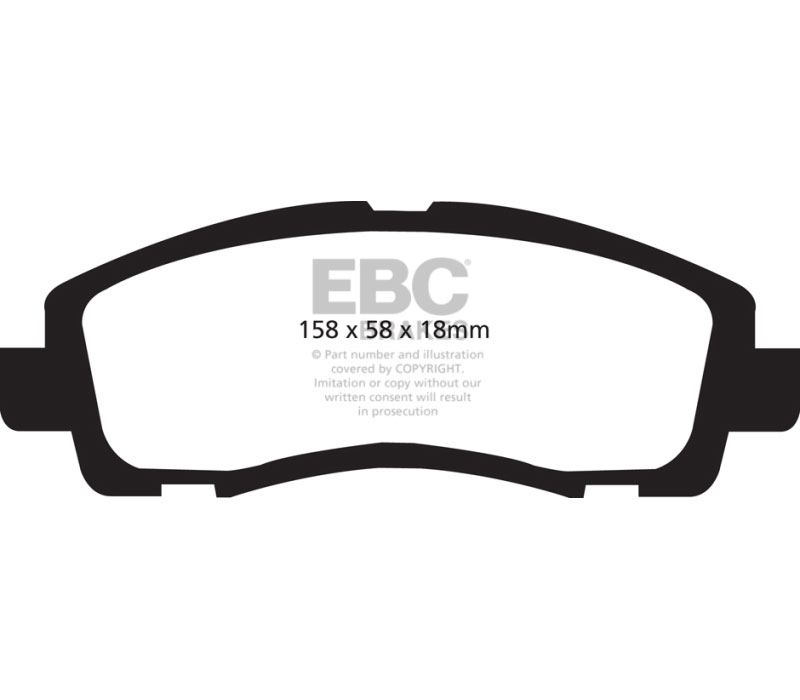 EBC dp61753 | 05-14 Honda Ridgeline 3.5 Greenstuff Front Brake Pads; 2005-2014